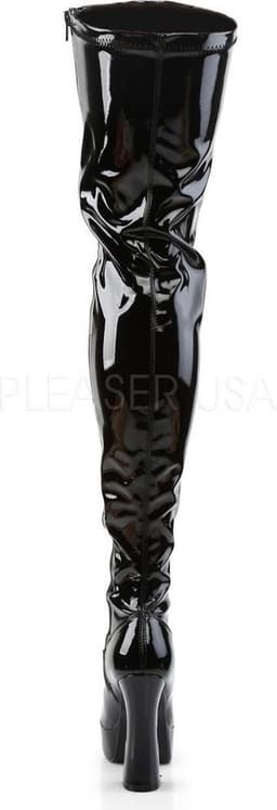 Pleaser - ELECTRA-3000Z Plateau overknee Laarzen - US 12 - 42 Shoes - Zwart — thumbnail 5