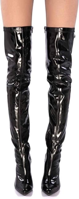 Soisbelle  Imitatie Lakleren Overknee Boot X301 Zwart Maat 41 — thumbnail 2