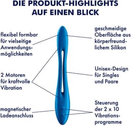 Satisfyer, multifunctionele vibrator, 'Elastic Game', meer dan 16 gebruiksmogelijkheden, waterdicht, oplaadbaar, huidvriendelijke siliconen — thumbnail 7