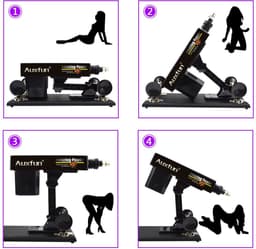 Auxfun Basic Seksmachine – Fuck Machine & Neukmachine – 450 Bewegingen p/m – 3XLR – Dildo 21 cm — thumbnail 5