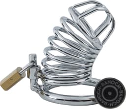 Banoch | Cockcage Zilver metaal | Chastity Cage met 3 ringen | 40 mm, 45 mm & 50 mm — thumbnail 13