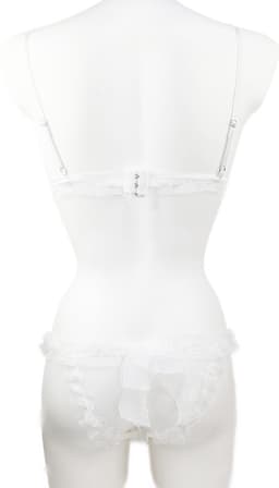 BamBella ® Sexy Cosplay Rollenspel kleding - Onesize - outfit dames Sex kitten kat pak wit — thumbnail 2