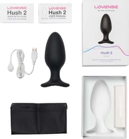 Lovense - Hush 2 Vibrerende Buttplug Met App - Zwart — thumbnail 3