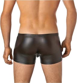 LekkerStout PU Lederen Boxershort - Open Kruis - Zwart - Sexy Herenondergoed | M | ( LS154 ) — thumbnail 6