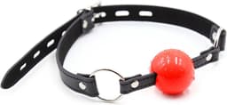 Smart Moves - Siliconen Ball Gag - Zwart/Rood — thumbnail 1