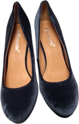 CH.CREATIONS -GREY PUMP- VELVETLOOK- HAK 8 CM-40 — thumbnail 1