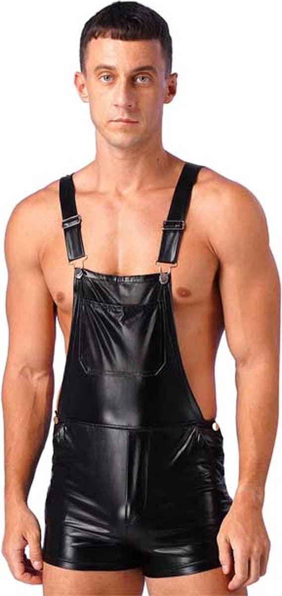 Erotische jarretel overall heren - Jumpsuit - Festival - BDSM - PU Leder — afbeelding 1