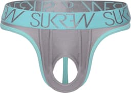 SUKREW U-Style Classic Thong Silver Sparkle - MAAT XL - Erotisch Heren Ondergoed - String voor Man - Sexy mannen String — thumbnail 1