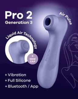 Satisfyer, vibrator, drukgolfvibrator, 'Pro 2 Generation 3 Connect App', 16,5 cm, Liquid Air-technologie, incl. extra opzetstuk, 2 apart regelbare motoren, app-gestuurd — thumbnail 18