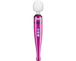 Pixey DeLuxe - Pink Chrome Edition - Oplaadbare Wand Vibrator - de krachtigste die er is