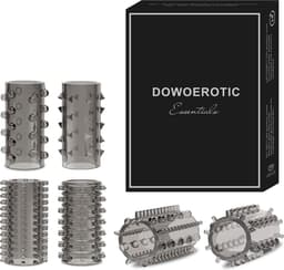 DOWO® - Penis Sleeve - Cockring- Seksspeeltje voor Koppels -Met Structuur- 6 stuks — thumbnail 1
