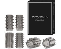 DOWO® - Penis Sleeve - Cockring- Seksspeeltje voor Koppels -Met Structuur- 6 stuks