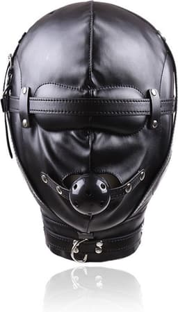 vscnovelty® - SM Masker GAG Premium | BDSM | kunstleer masker - Muilkorf - Nek ketting - Verstelbaar - fetish — thumbnail 3