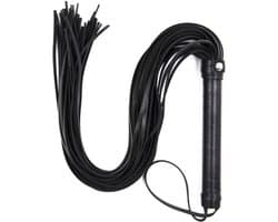 CHPN - Sex Zweep - Sex zweepje - BDSM - Sexspeeltje - SM zweepje - PU leer - Kinky zweep - Whip - Zwart - Unisex