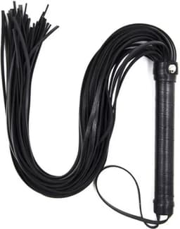 CHPN - Sex Zweep - Sex zweepje - BDSM - Sexspeeltje - SM zweepje - PU leer - Kinky zweep - Whip - Zwart - Unisex — thumbnail 1