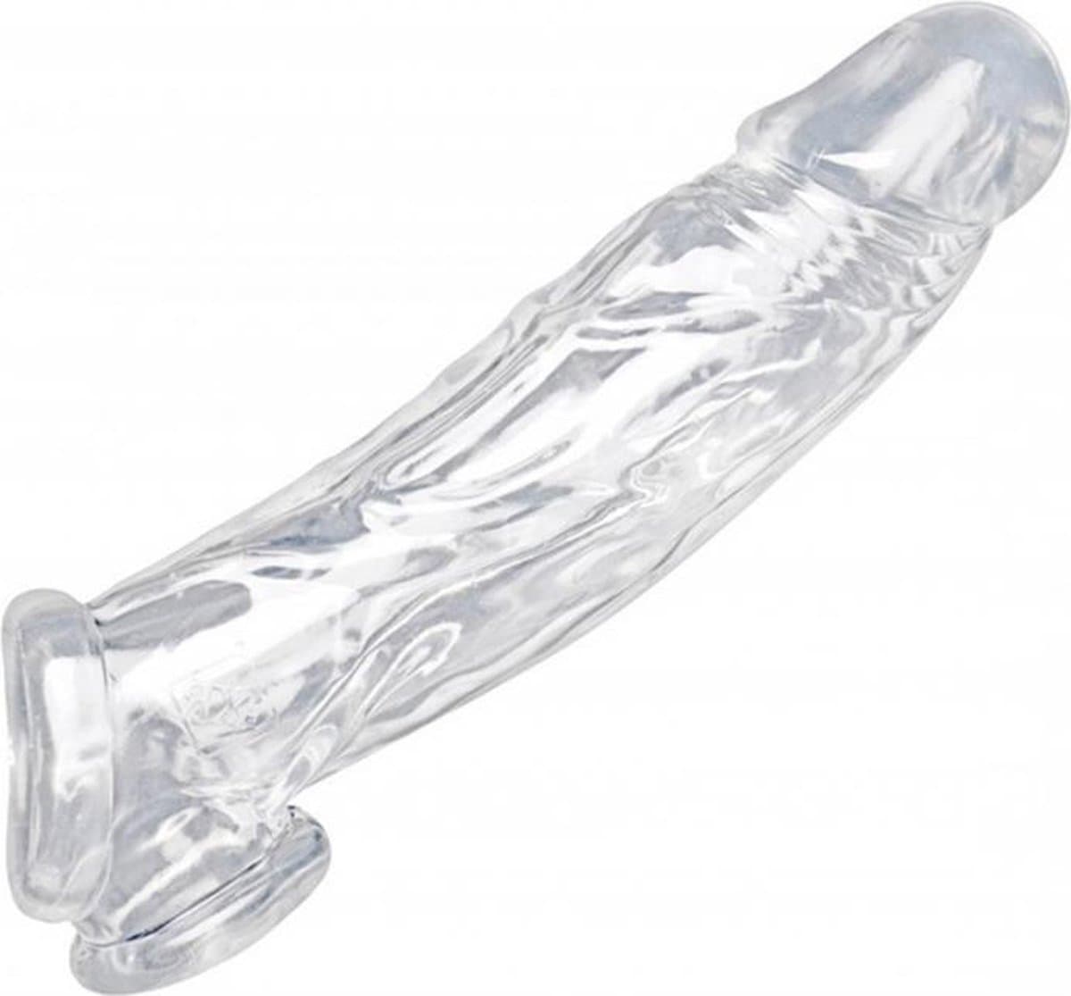 Realistic Clear Penis Enhancer and Ball Stretcher - Transparent — afbeelding 1