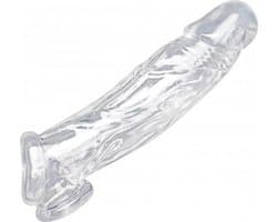 Realistic Clear Penis Enhancer and Ball Stretcher - Transparent