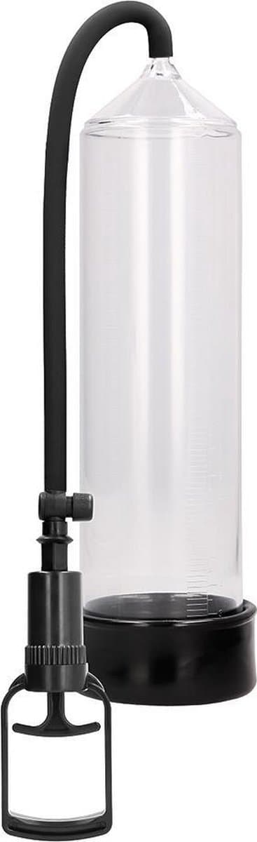 Pumped Comfort Beginners Penis Pomp met Trekkergrip Inclusief Siliconen Penisring - 30 cm - Transparant — afbeelding 1