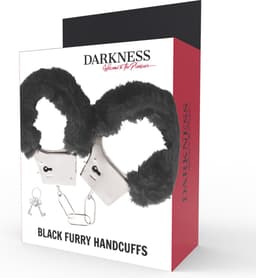Darkness Pleasure Furry Handcuffs - Handboeien - Zwart — thumbnail 1