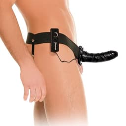 Fetish Fantasy - Vibrating Hollow Strap-On - Dildo - Zwart — thumbnail 21