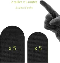 Handschoenen tactiel te maken, zwart, eenheidsmaat (10 stuks) uniseks, Zwart, Eén maat — thumbnail 5