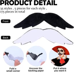 48 Pcs Realistic Adhesive Fake Scales in 60s/70s Style - Ideal for Costume Parties, Halloween, Christmas and Other - ShopVlot — thumbnail 2