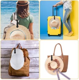 Draagbare Magnetische Hoedenhouder Siliconen Dop Clip voor Reistassen Manden Handtassen Portemonnees Outdoor Reizen Handsfree Hoed Accessoires(Zwart) — thumbnail 4