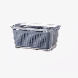 Plastic Opbergdoos Groenten Fruit Vers Houdendoos Koelkast Mesh Sieve Storage Organizer Mand Keukengereedschap Keukengereedschap (Color : 3PCS) — thumbnail 1