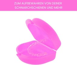 Bauer's Tandbeugelbox, KFO-doos, hygiënische opbergdoos voor beugels, prothesen, met luchtgaten (roze, 4,10 cm hoog) — thumbnail 4