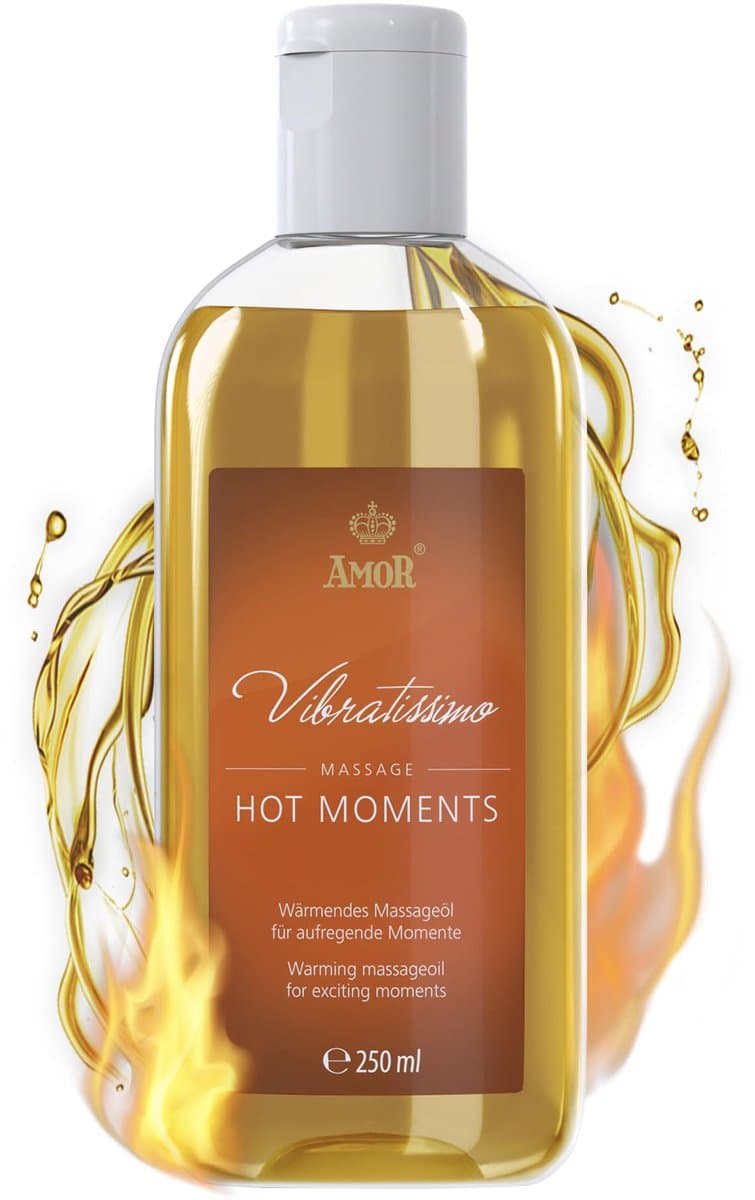 Vibratissimo 'Hot Moments': verwarmende, verzachtende massageolie, liefdesolie, erotische liefdesolie — afbeelding 1