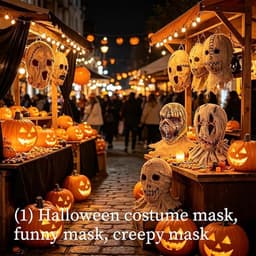 Halloween Scarecrow Masker, Volledig Hoofdmasker van Latex met Jute-look, Griezelig Vogelverschrikkerontwerp, Oog- en Mondopeningen, Voor Halloweenfeestjes（Type 6） — thumbnail 5