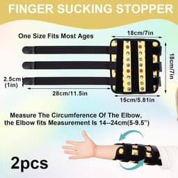 Duimzuigstopper Om Duimzuigen Af Te Leren En Nagelbijten Te Stoppen, Met Klittenbandsluiting, Verstelbare Duimbescherming, Anti-Nagelbijten — thumbnail 2