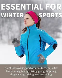 Handschoenen met fleece voering Thermische winterhandschoenen Heren dik warm Touchscreen handschoenen Stretched dikke gebreide handschoenen Thermische handschoenen Wintercadeaus Grijs — thumbnail 4
