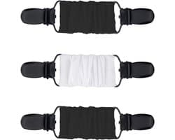3 stuks clips voor kleding, zwart/wit, cardiganclips, bretelclips, kledingclip, cinch-clip voor volwassenen, kinderen, peuters