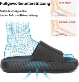 Pantoffels voor dames en heren, lichte EVA-badschoenen met zachte zool, antislip wolkendesign, slippers voor badkamer, sauna, indoor — thumbnail 4