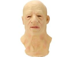 Man masker, realistische latex oude man volledige hoofdbedekking, Halloween gezichtsmasker Rimpel gezichtsbedekking Halloween maskerade kostuum rekwisieten Horror fee