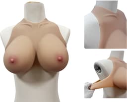 Body4Everybody - Siliconen Borstprothese Vest – C cup - Realistische Siliconen Borsten – Borstvormen voor Crossdressing, Cosplay & Borstsymmetrie – Huidskleur — thumbnail 1
