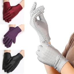Dames Handschoenen - Zomer Mittens - Bescherming tegen zon - Elastisch en dun - One size - Paars — thumbnail 1
