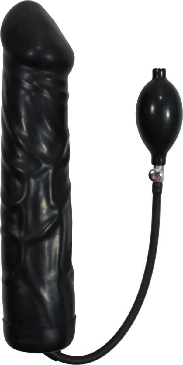 You2Toys Opblaadbare Giant Latex Dildo - Zwart — afbeelding 1