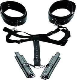 Master Series Easy Access Bondageharnas Met Hand- En Enkelboeien — thumbnail 1