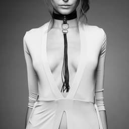 Bijoux Indiscrets Maze Choker met franje - Zwart — thumbnail 5
