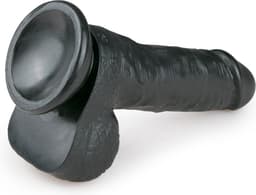 EasyToys - Realistische Dildo met Balzak - Inclusief Zuignap - Dildo's - Dildo met Zuignap - 17,5 cm - Zwart — thumbnail 4