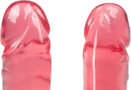 Doc Johnson Crystal Jellies dubbele dildo Jr. Double Dong roze - 30,23 cm — thumbnail 4