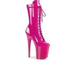 Pleaser - FLAMINGO1050 Plateau Laarzen - Paaldans schoenen - 38 Shoes - Roze