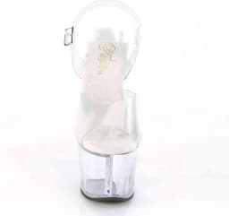 Pleaser - SKY-308N-RBH Sandaal met enkelband, Paaldans schoenen - Paaldans schoenen - 38 Shoes - Transparant — thumbnail 2