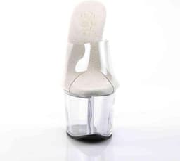 Pleaser - SKY-301 Muiltjes - Paaldans schoenen - 37 Shoes - Transparant/Zilverkleurig — thumbnail 2