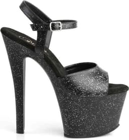 Pleaser - SKY-309MMG Sandaal met enkelband, Paaldans schoenen - Paaldans schoenen - 35 Shoes - Zwart — thumbnail 5