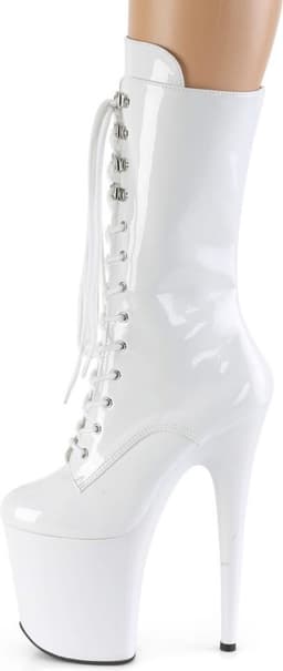 Pleaser - FLAMINGO-1050 Plateau Laarzen - Paaldans schoenen - 38 Shoes - Wit — thumbnail 3