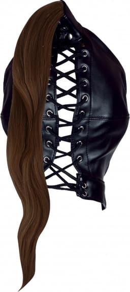 Mask met Blonde Ponytail - Zwart — thumbnail 9