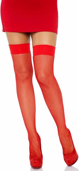 Nylon Fishnet Thigh Highs — thumbnail 4